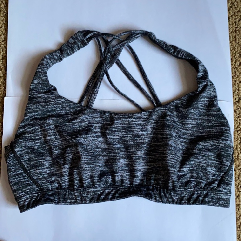 Victoria’s Secret sport  grey cross cross back sports bra unlined no padding